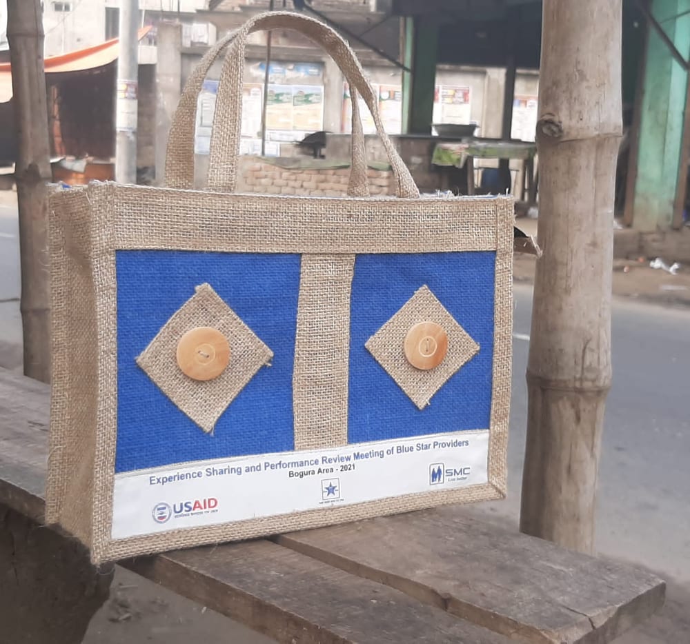 Jute Bag with Coconut shell button