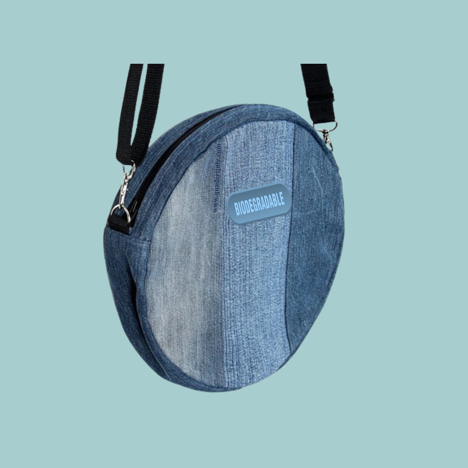 Denim Round Sling Bag | Denim Crossbody Bag | Denim Bag-5210